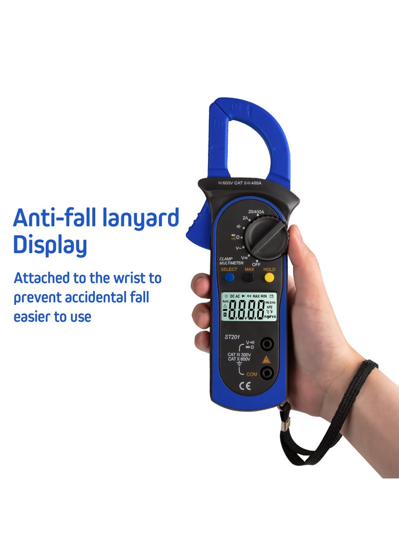ANENG ANENG ST201 Digital Clamp Multimeter 4000 Counts Clamp Ammeters Transistor Capacitor Tester Power Test Automotive AC / DC Voltage Current Tester  - Image 5