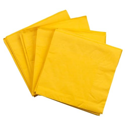 JAM PAPER Medium Lunch Napkins  6 12 x 6 12  Yellow  50Pack