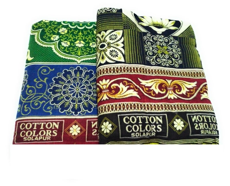 Cotton Colors Floral, Motifs, Self Design Single Blanket Multicolor (2 Blanket)_D56 - Image 1