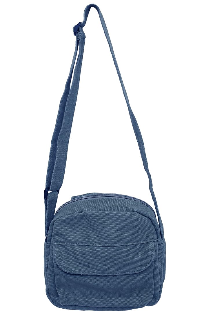 Collsants Small Crossbody Bag Cute Purse Mini Canvas Crossbody Purse Phone bag (dark blue) - Image 1