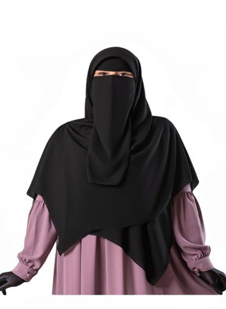 Risala 3-piece Malaysian niqab - high-quality Saudi chiffon - Image 1