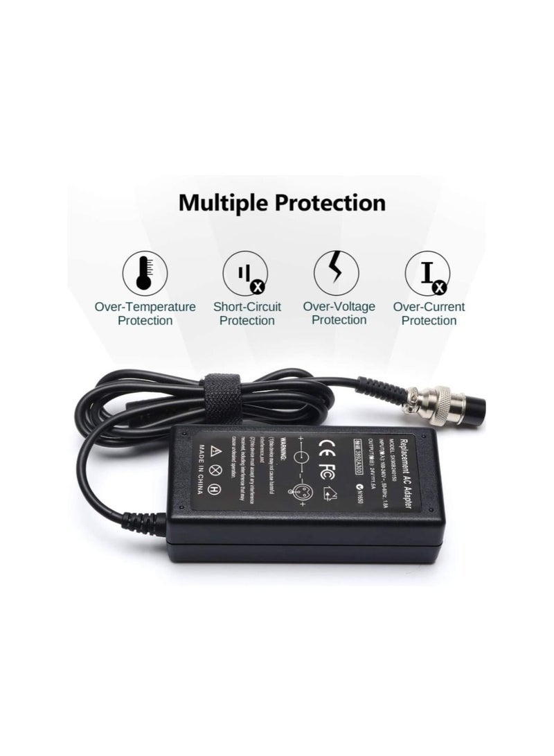 JAJEEK Electric Scooter Battery Charger for Razor E100 E200 E300 E125 E150 E175 E500 PR200 E225 E325 MX350 MX400 ZR350 Pocket Mod Sports and Dirt Quad 3-Prong Inline - Image 5