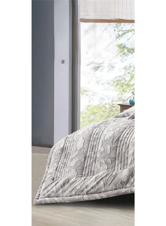 مينجلي مفرش سرير نفرين ملكي ذو طابع نقش ورق من خامات الميكروفايبر 6 قطع، مقاس اللحاف 260x240 سم - Image 2