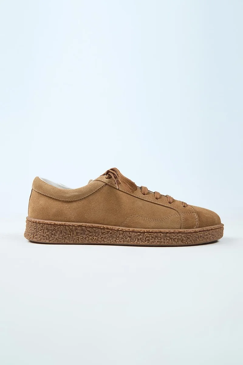 Krahe Krahe Chazz Men's Genuine Leather Lace-up Sand Sneakers
