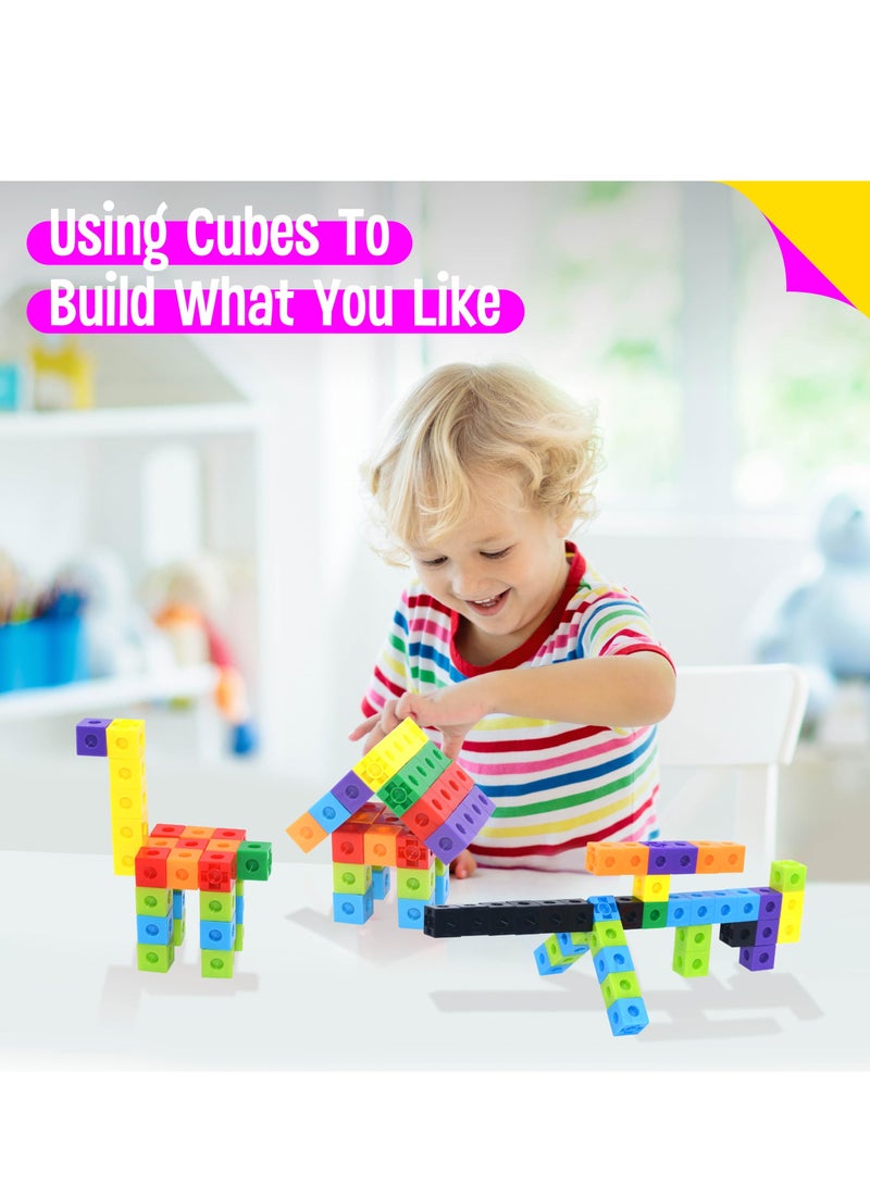 Mitoy 200 Pcs Math Link Cubes Set, Counting & Construction Blocks for Early  Learning - Image 5