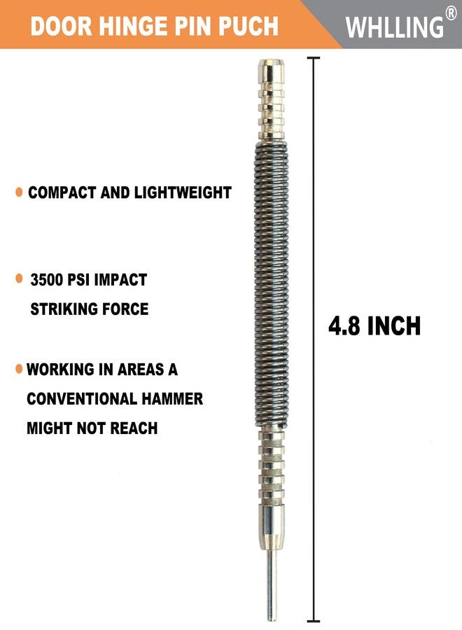 WHLLING Hammerless Door Pin Removal Tool, Spring Driven Door Hinge Pin Remover Tool, 3500 PSI Striking Hinge Pin Tool - Image 2