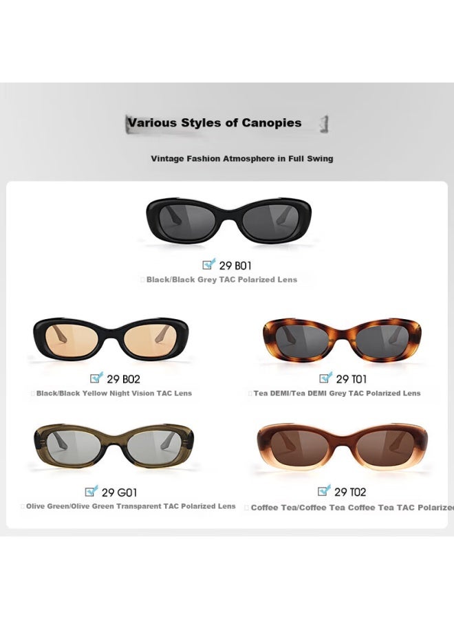 Caxman Retro Cat Eye Gm Sunglasses Unisex Narrow Frame Sun Glasses Uv Protection Driving Face-Lifting Small Eyewear 29B02 - Image 3