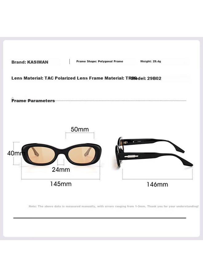 Caxman Retro Cat Eye Gm Sunglasses Unisex Narrow Frame Sun Glasses Uv Protection Driving Face-Lifting Small Eyewear 29B02 - Image 2