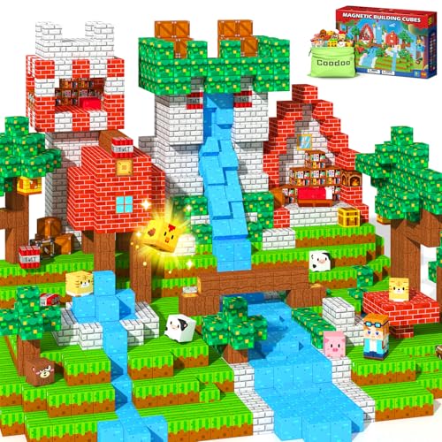 Coodoo 150 PCS Magnetic Blocks Toddler Toys Magnetic Tiles Building Toys Blocks Forest Set for Kids Aged 3 STEM Sensory Outdoor Toys Birthday Gifts Classroom Must Haves for Toddler Boys Girls 3 4 5 6 7 8 - Image 1
