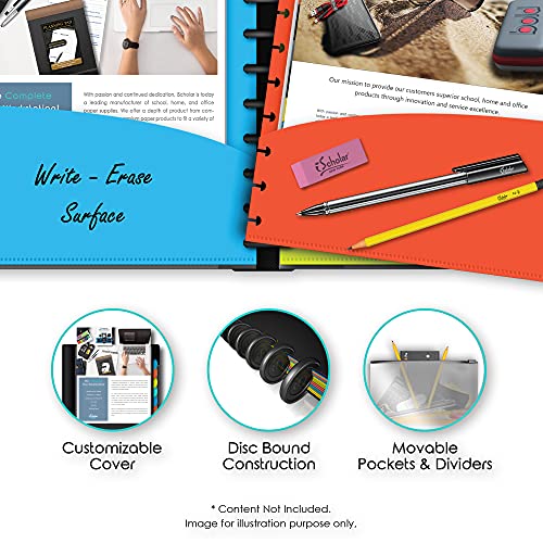 iScholar حافظة iScholar 20 جيب مع حقيبة بسحاب، قد يختلف اللون (34906) - Image 4