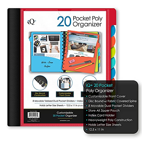 iScholar حافظة iScholar 20 جيب مع حقيبة بسحاب، قد يختلف اللون (34906) - Image 5