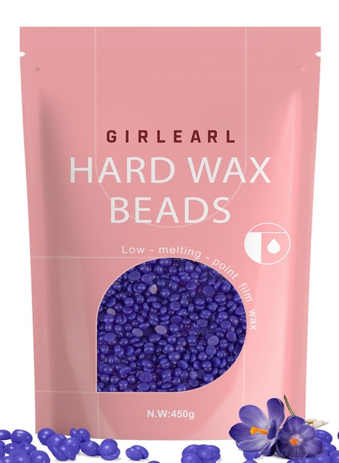 GIRLEARLE Hard Wax Beads, Wax for Women Sensitive Skin, 1lb, Lavender Formula, Hair Removal for Legs, Brazilian Bikini, Eyebrow, Facial and Full Body - Image 1