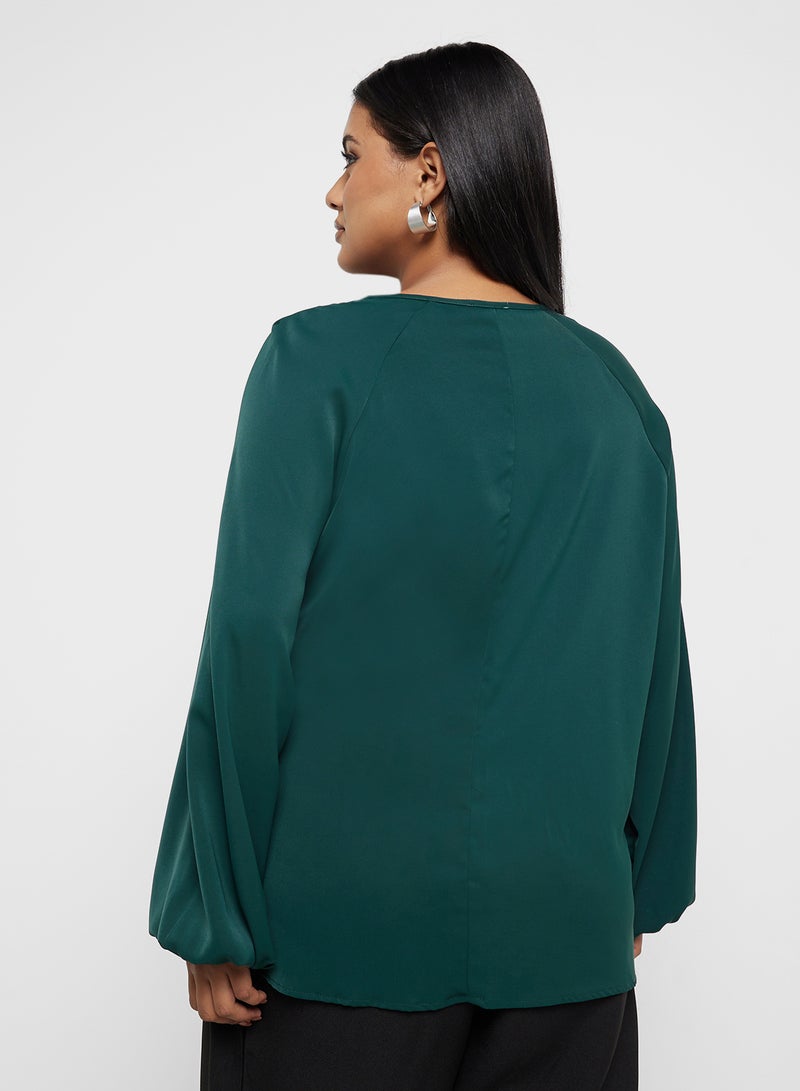 جينجر بلس بلوزة بحزام بعقدة - Image 2