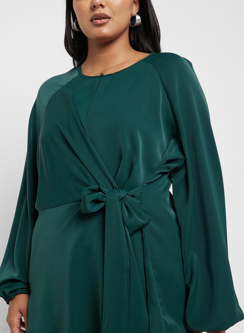 جينجر بلس بلوزة بحزام بعقدة - Image 3