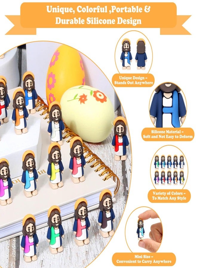 Tetutor 70 Pcs Little Jesus Figures, Mini Jesus Figurines in Bulk, Tiny Jesus Figures, Baby Jesus Figure Mini Miniature Figurines Easter Jesus to Hide and Seek Religious Party Favours Gift - Image 3