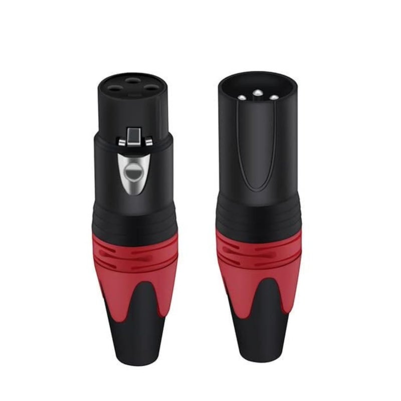 Device Of Urban Infotech موصل XLR 3-دبوس موصل كابل XLR موصل ذكر وأنثى موصل كابل ميكروفون مقبس صوتي، موصلات XLR ملونة (عبوة من 2) - Image 1