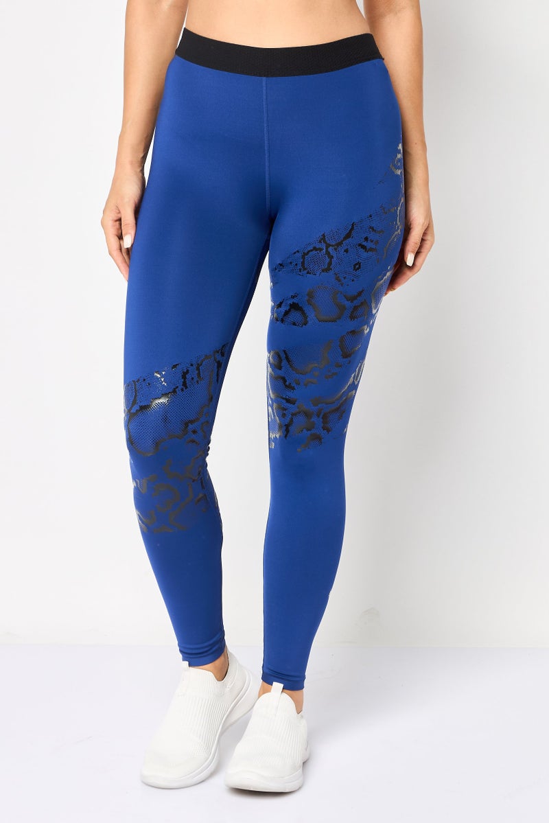 PUMA Women Sportswear Fit Pull On Training Leggings, Navy Blue - Image 1