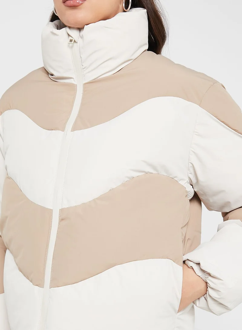 VERO MODA Color Block Puffer Jacket