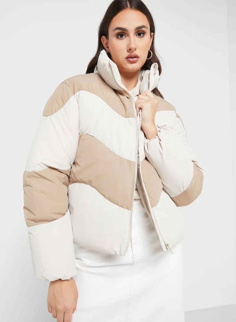VERO MODA Color Block Puffer Jacket