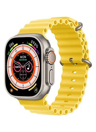 ساعة ذكية Ultra Watch Pro Series S8 بشاشة تعمل باللمس بالكامل ووظائف بلوتوث لإجراء المكالمات مع تطبيقات ECG و Blood Oxygen باللون أصفر. - pzsku/Z0CE9D323046C1B748CC0Z/45/_/1689045890/b2651dfd-402a-48aa-8249-9c0f7495c116