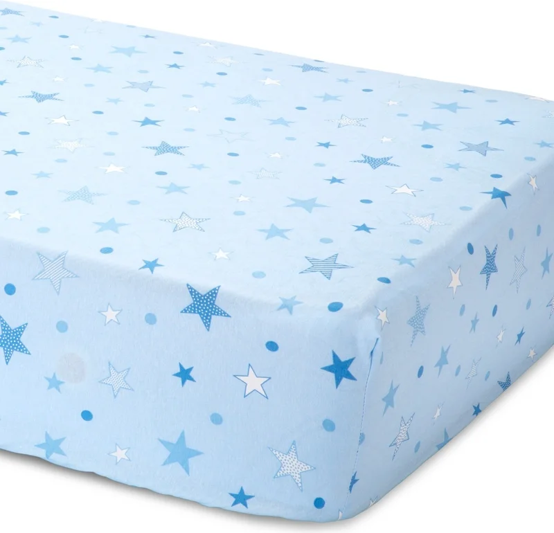 Tiny Plans Elastic Baby Bedsheet Blue