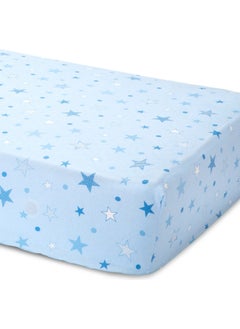 Tiny Plans Elastic Baby Bedsheet Blue  - Image 3