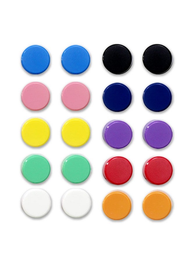 Qualsen Qualsen Fridge Magnets, 20pcs Refrigerator Magnets, Small Magnet for Whiteboard, Mini Cute Magnet for Fridge, Locker, White Board, Kitchen, Office, Classroom (10 Colors)  - Image 1