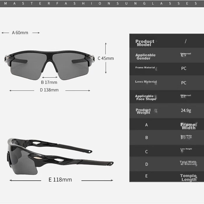LOVECRAFT Children's 9725 Cycling Glasses - Black Frame with Gray Lenses, for Ages 6-14, Outdoor Sports Goggles, Sun Protection, UV Protectio - Image 2