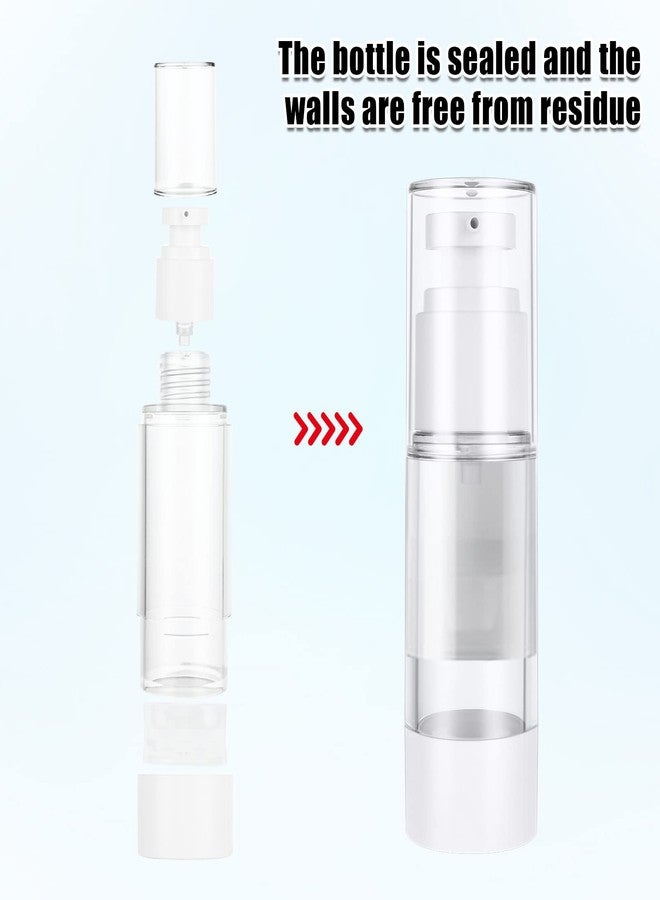 SENENQU 24 PCS 1 Oz 30ml Airless Pump Bottles Travel Size Empty Pump Bottle Lotion Container Refillable Cosmetic Pump Dispensers for Foundation Moisturizer Shampoo Toiletry - Image 3