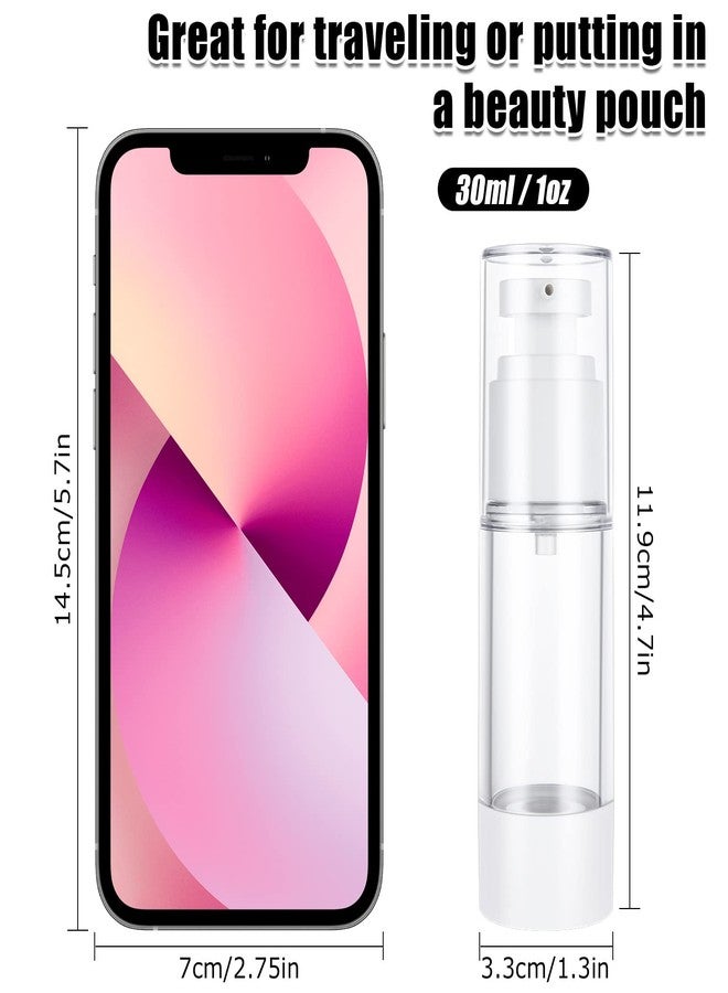 SENENQU 24 PCS 1 Oz 30ml Airless Pump Bottles Travel Size Empty Pump Bottle Lotion Container Refillable Cosmetic Pump Dispensers for Foundation Moisturizer Shampoo Toiletry - Image 2