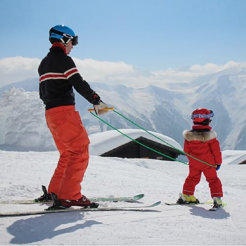 Slope Ropes Kids Ski Teaching Tool Trainer to Help Teach Toddlers and Kids to Downhill Ski Safely with Proper Posture OneHanded Steering and Speed Control Simple Fun and HarnessFree BlueGreen - Image 3