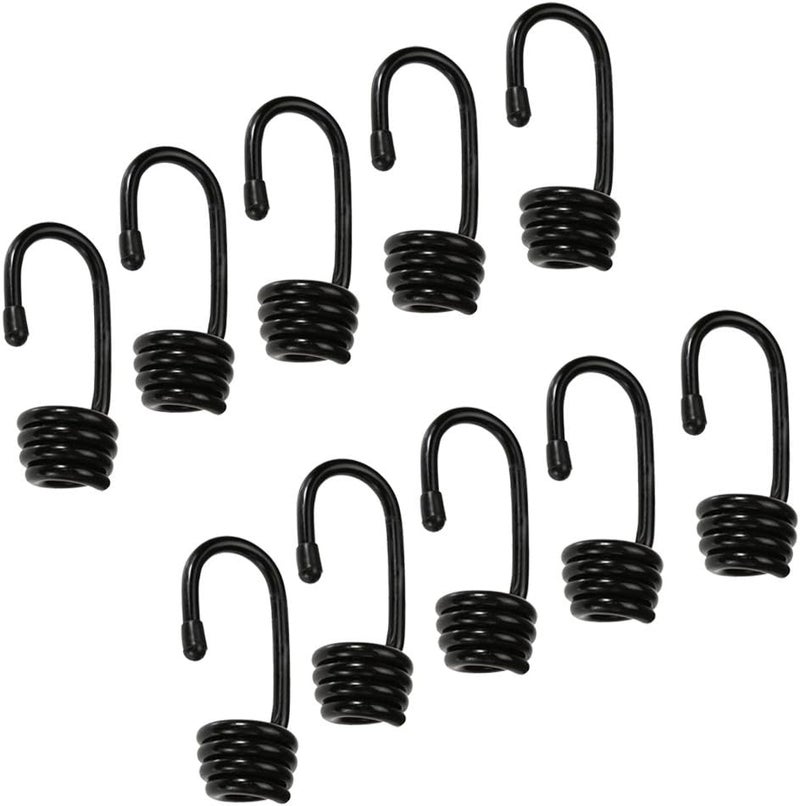 كلاراكو 10 قطع من خطافات بانجي المعدنية الفاخرة لحبل 10 مم، لون أسود - Image 2