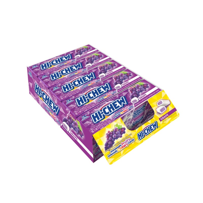 HI-CHEW HICHEW Grape Sticks 15Pack Unique Fun Soft  Chewy Taffy Candy 176oz Each  Made with Immensely Juicy Fruity Flavors - Image 3