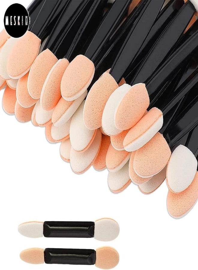 MESKIN 120-Pack Disposable Double-Sided Oval Eyeshadow Applicators - Sponge Brush for Eye Makeup (Set of 120) - Image 2