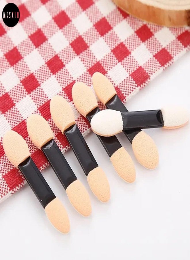 MESKIN 120-Pack Disposable Double-Sided Oval Eyeshadow Applicators - Sponge Brush for Eye Makeup (Set of 120) - Image 3