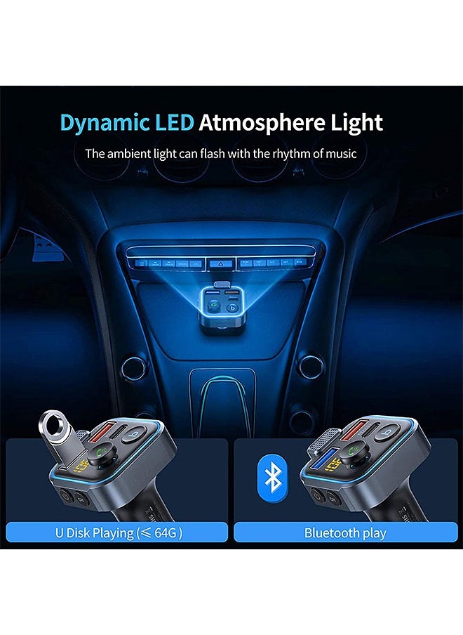 Mi VAZA - Car Bluetooth Adapter - Car Fast Charger - MP3 Music Player - Wireless Radio Adapter- FM Transmitter - Car Kit - Car Accessories - Support USB Disk - Image 1