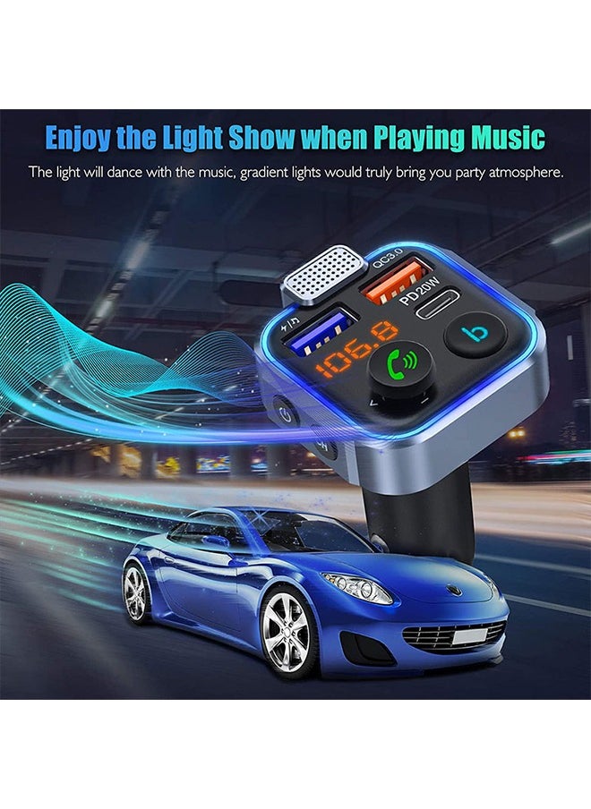 Mi VAZA - Car Bluetooth Adapter - Car Fast Charger - MP3 Music Player - Wireless Radio Adapter- FM Transmitter - Car Kit - Car Accessories - Support USB Disk - Image 1
