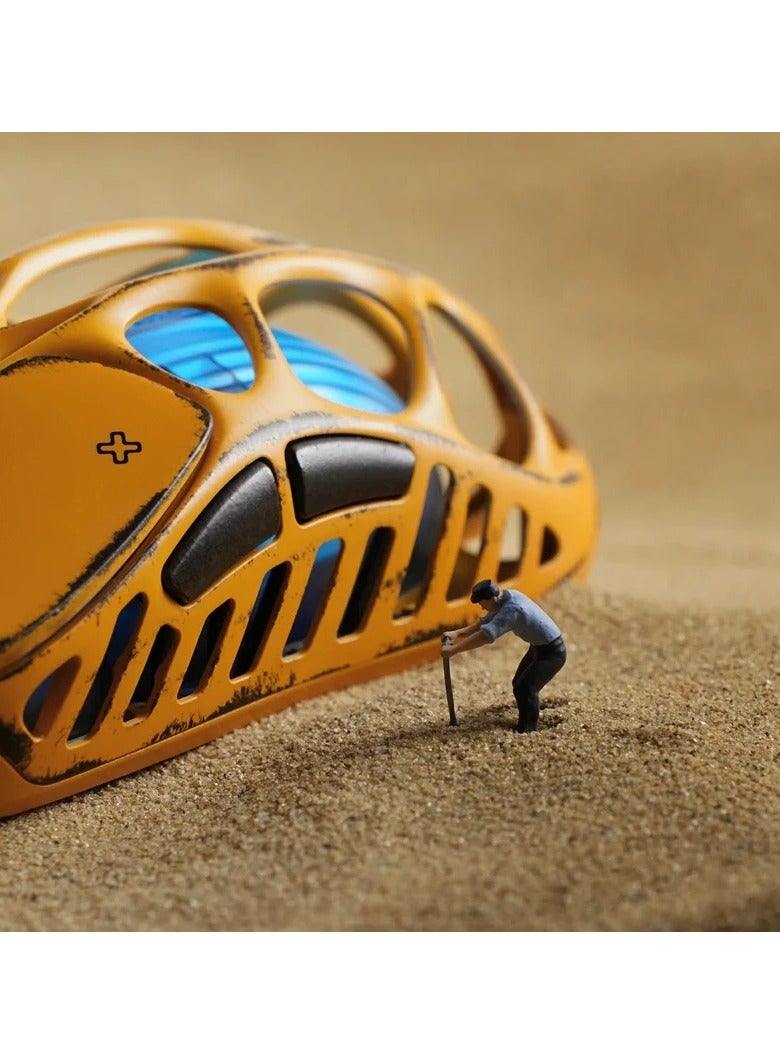 GravaStar Mercury X Battle Worn-Yellow 8K Wireless Gaming Mouse  - Image 1