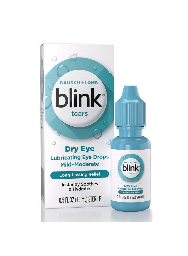 بلينك قطرات مرطبة للعين من Blink Tears، 0.5 أونصة سائلة (15 مل) للعناية بالعين للجفاف الخفيف إلى المتوسط، هيالورونات لتعزيز الترطيب، قطرات مرطبة وملطفة للعين للجفاف  - Image 1