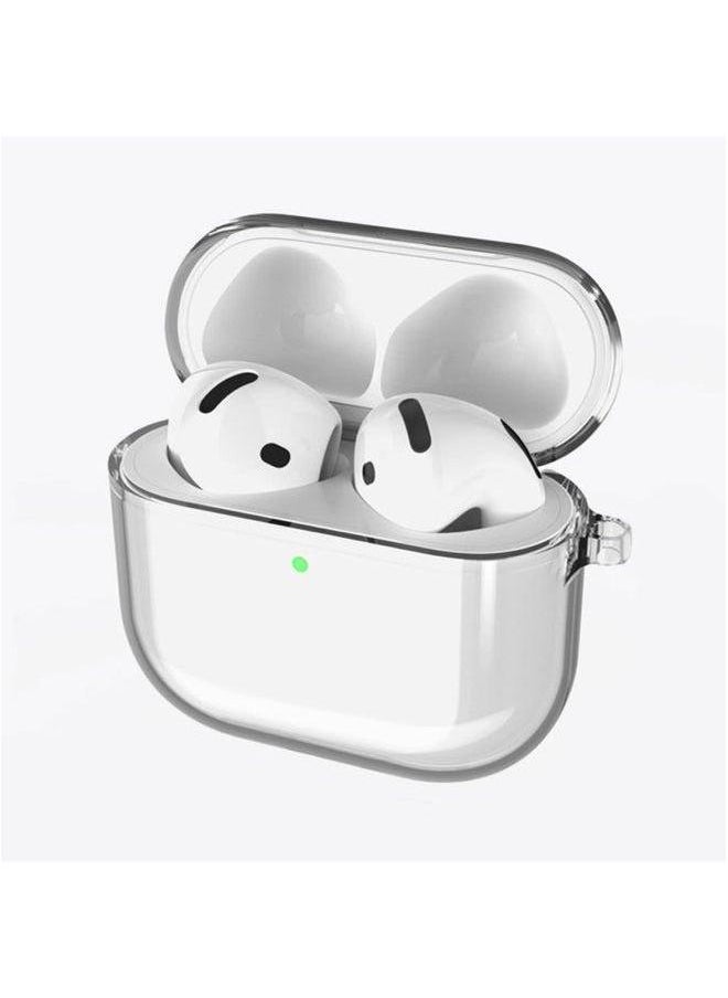 Generic - For Apple Airpods4 Bluetooth Protection PC Hard Shell Transparent Material Headset TPU Soft Set Factory-Color:Airpods 4 Material-noise Reduction Version-with Hanging Ears - Image 1