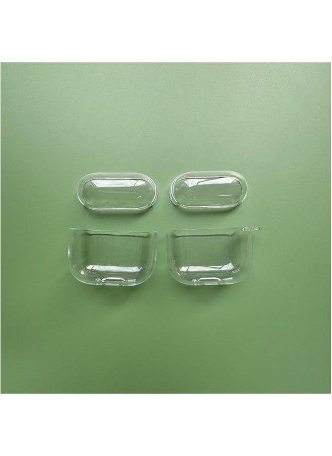 Generic - For Apple Airpods4 Bluetooth Protection PC Hard Shell Transparent Material Headset TPU Soft Set Factory-Color:Airpods 4 Material-noise Reduction Version-with Hanging Ears - Image 1
