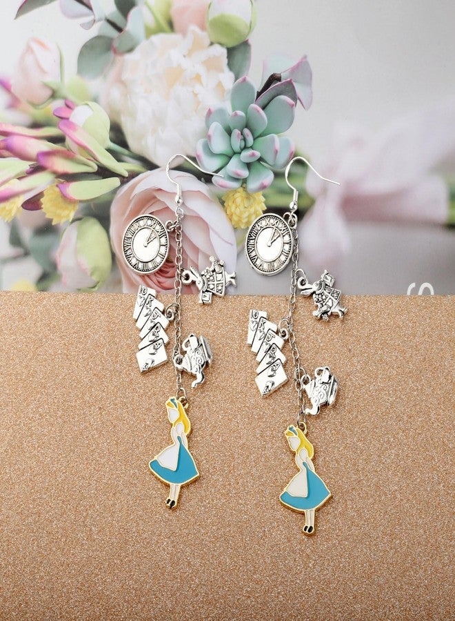 FAADBUK Cartoon Movie Dangle Earring Princess Fan Gift Princess Lover Jewelry (Alic Dangle Earring) - Image 4