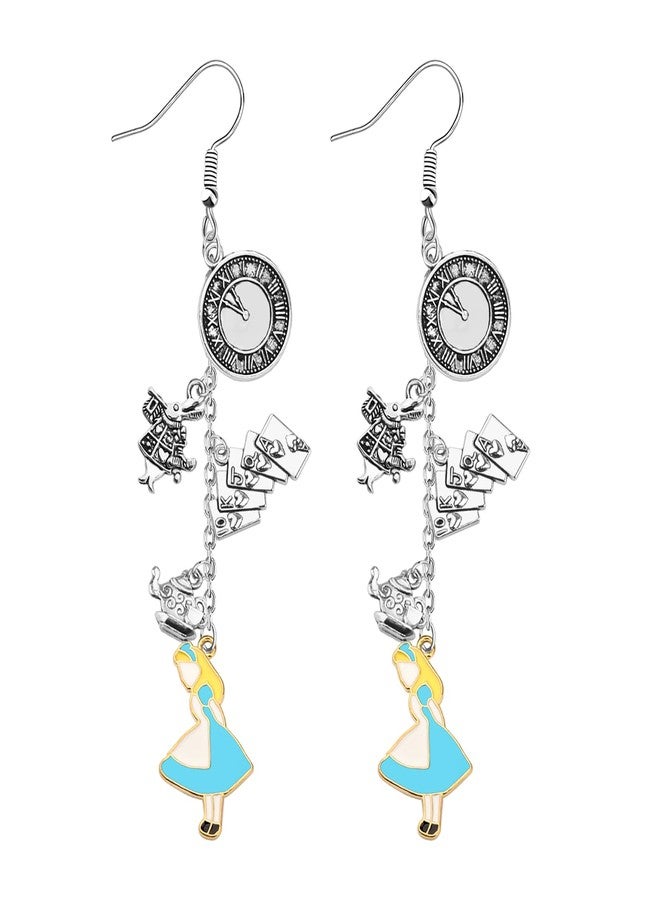 FAADBUK Cartoon Movie Dangle Earring Princess Fan Gift Princess Lover Jewelry (Alic Dangle Earring) - Image 1