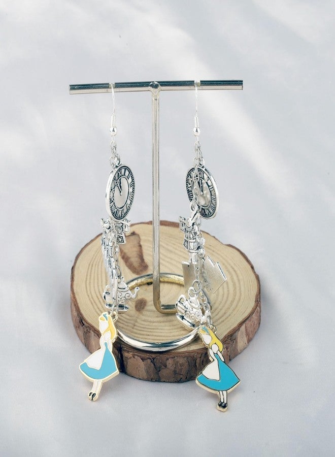 FAADBUK Cartoon Movie Dangle Earring Princess Fan Gift Princess Lover Jewelry (Alic Dangle Earring) - Image 3
