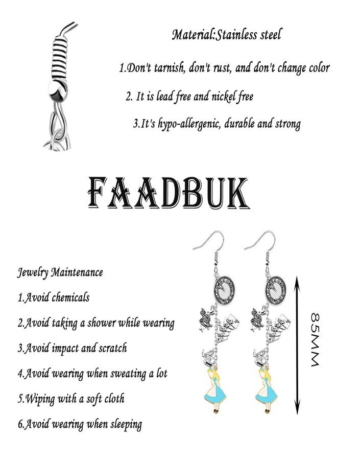 FAADBUK Cartoon Movie Dangle Earring Princess Fan Gift Princess Lover Jewelry (Alic Dangle Earring) - Image 2