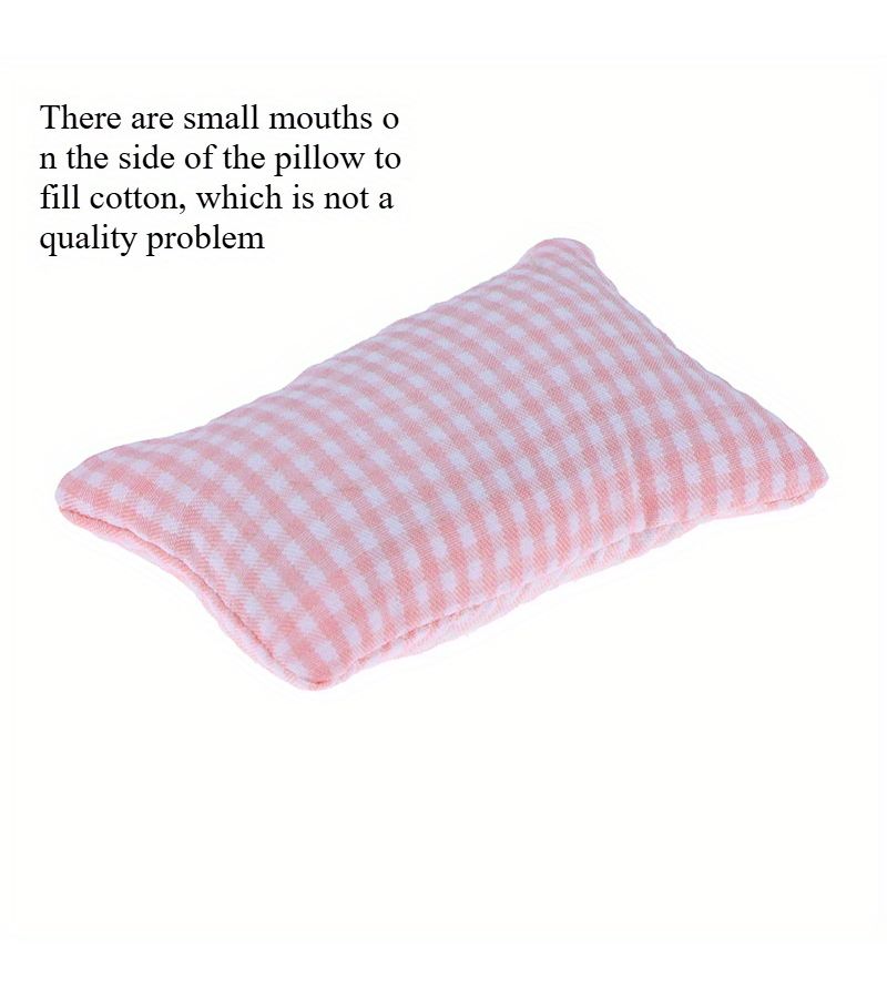 Pink Mini Plaid Pillow Props for Sofa Scene Photography Cushion Set - Image 3