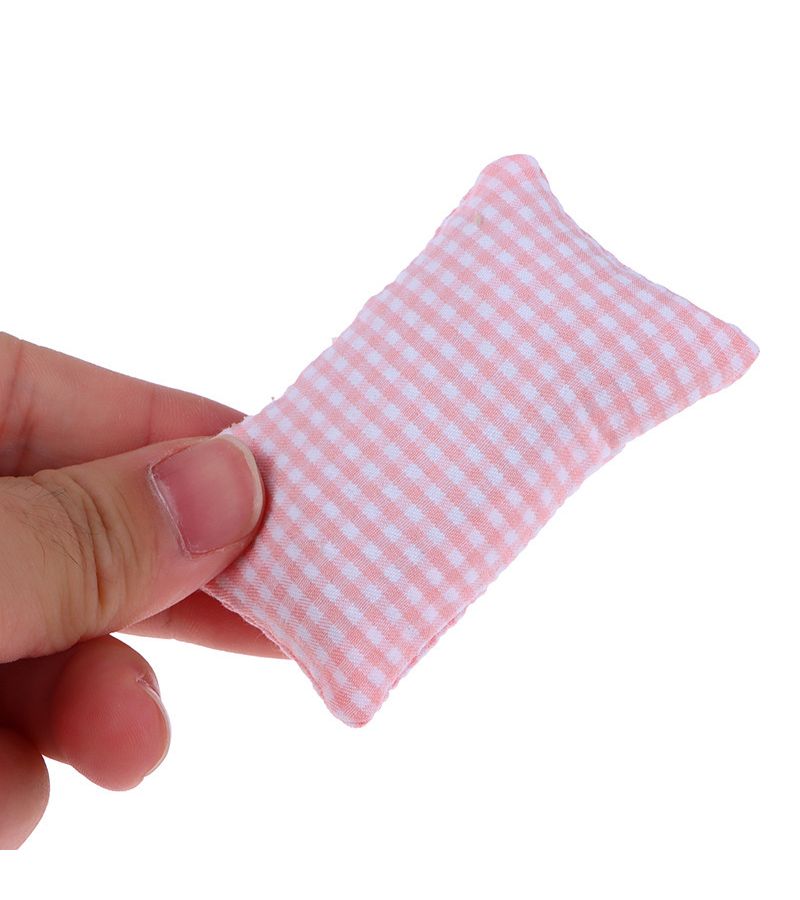 Pink Mini Plaid Pillow Props for Sofa Scene Photography Cushion Set - Image 1