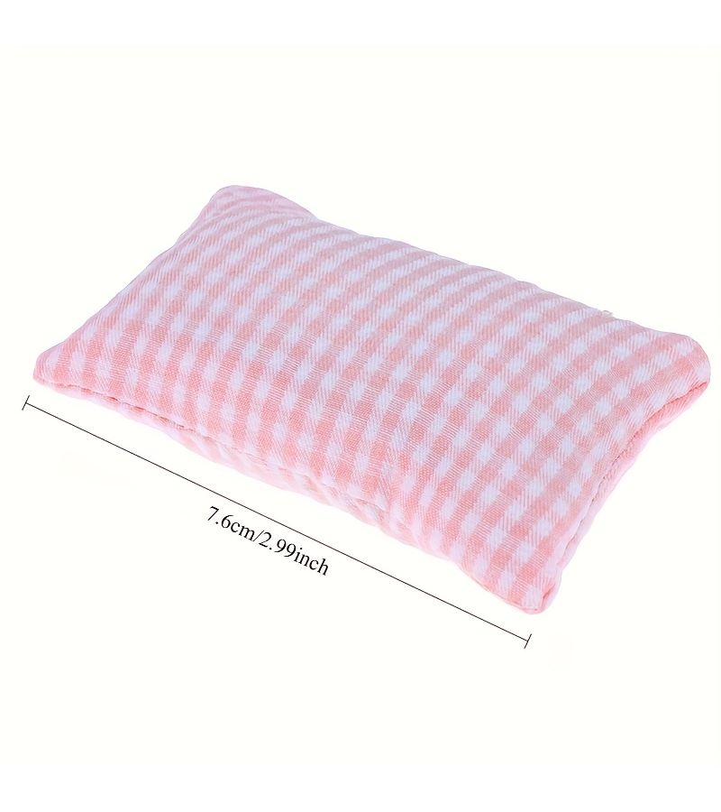 Pink Mini Plaid Pillow Props for Sofa Scene Photography Cushion Set - Image 2