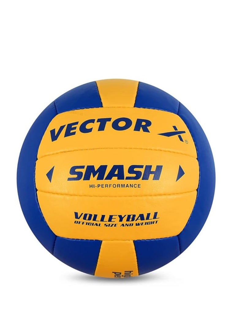 Vector X Soft X Smash Volleyball | Size: 4 | 18 Panels | Material: PU | Bladder Latex | Hand Stitched | Indoor Outdoor Sports | for Beginner, Trainers | Anti Slip Surface - Image 1