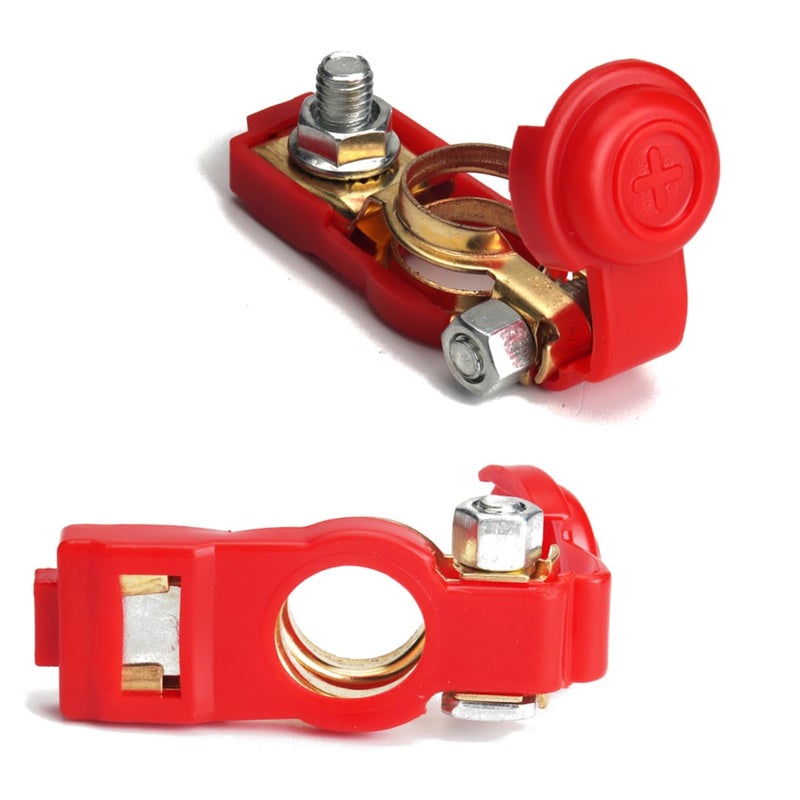 Car Battery Terminal Cleaning Set Quick Connect Clips Positive Negative Connectors Easy Installation - Image 3